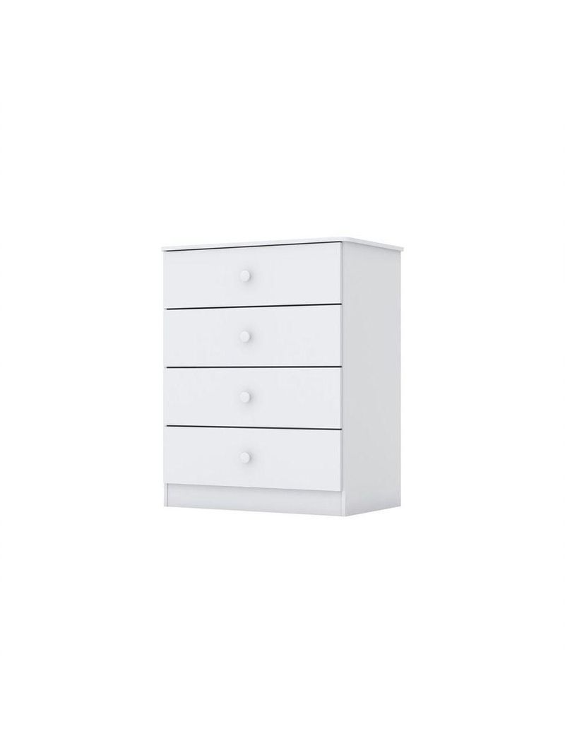 Cômoda Infantil 04 Gavetas Labirinto Henn Branco