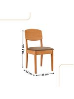 Conjunto 2 Cadeiras MDF Copper Veludo Capuccino/Naturalle