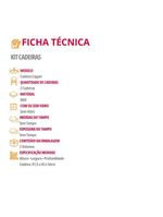 Conjunto 2 Cadeiras MDF Copper Veludo Capuccino/Naturalle