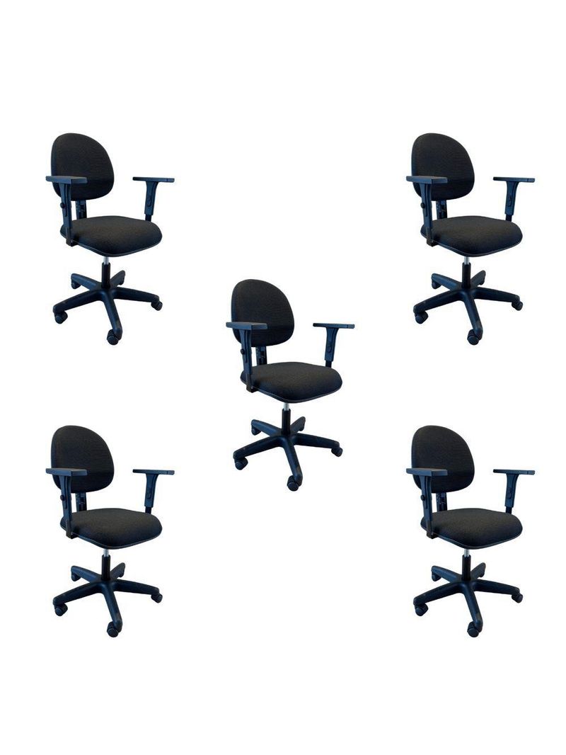 Kit 5 Cadeiras De Escritório Oficial Operativa