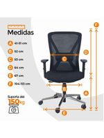Kit 3 Cadeiras De Escritório Sem Apoio Oficial Work
