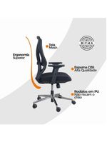 Kit 3 Cadeiras De Escritório Sem Apoio Oficial Work
