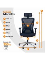 Kit 4 Cadeiras De Escritório Presidente Oficial Work