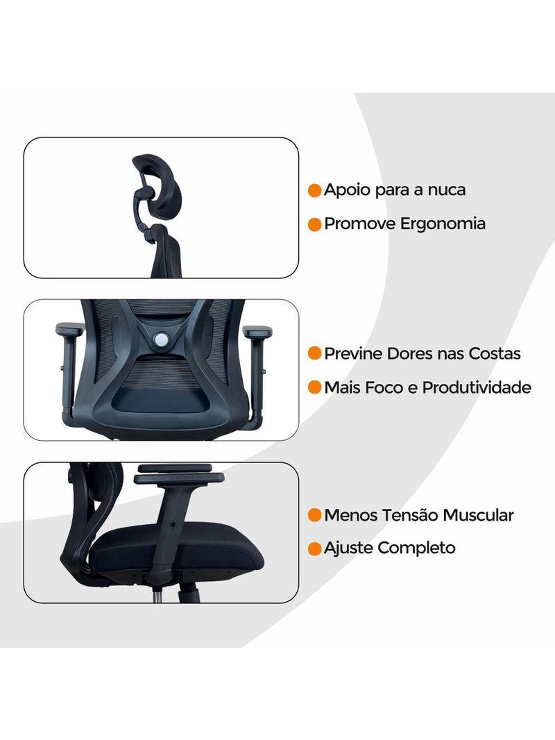 Kit 4 Cadeiras De Escritório Presidente Oficial Work