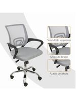 Kit 4 Cadeiras De Escritório Oficial Begonia Tela Mesh Ergonômica Cinza