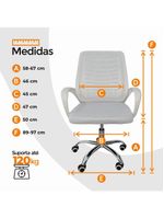 Kit 6 Cadeiras Escritório Oficial Esteirinha Tela Mesh Branc