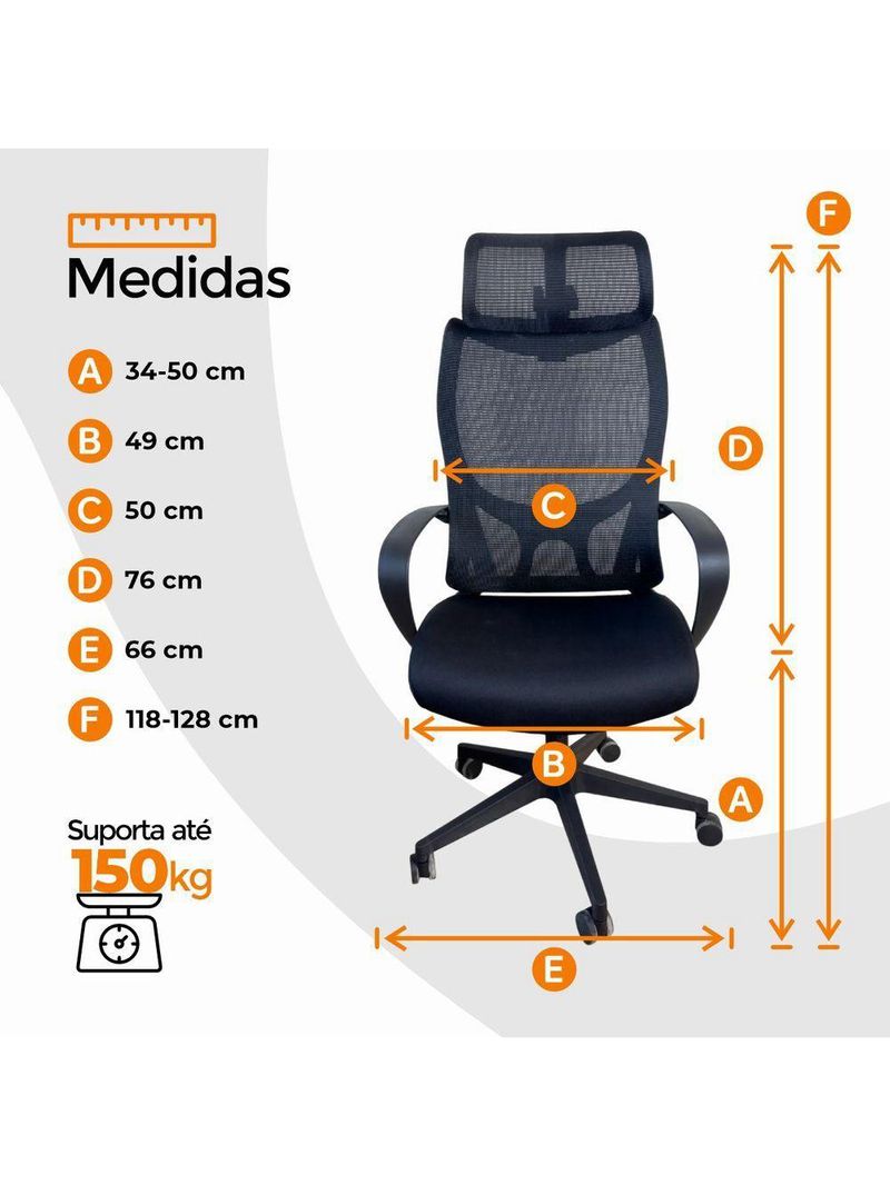 Cadeira De Escritório Presidente Oficial Verona Apoio