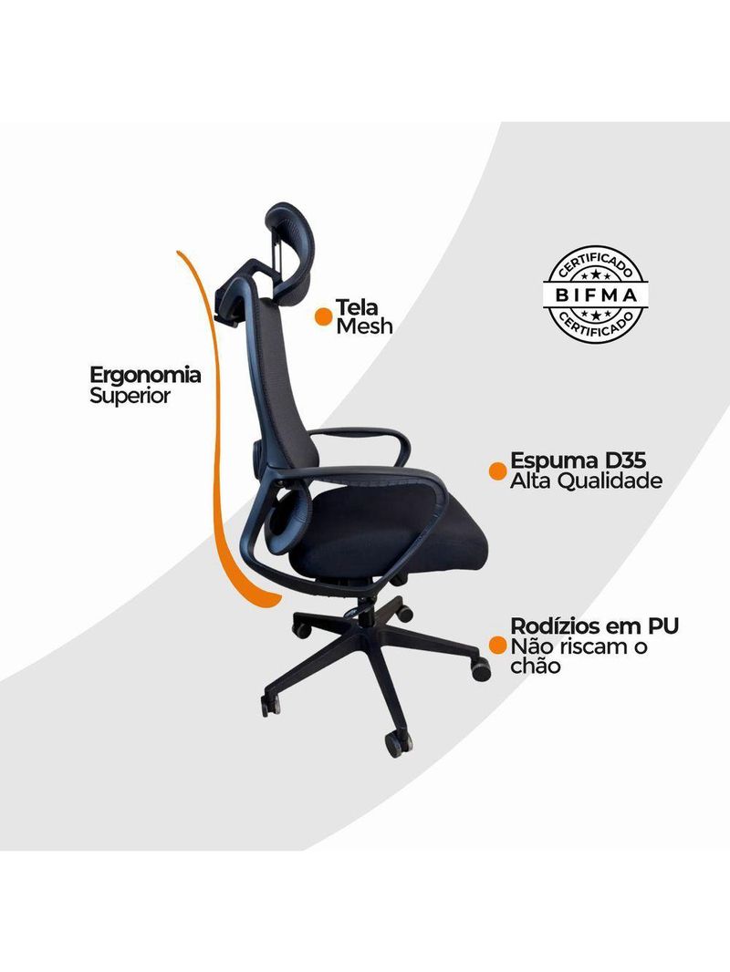 Cadeira De Escritório Presidente Oficial Verona Apoio