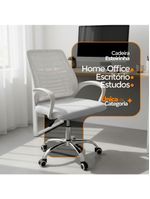 Cadeira De Escritório Esteirinha Tela Mesh Ergonômico Branco