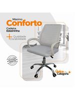 Cadeira De Escritório Esteirinha Tela Mesh Ergonômico Branco