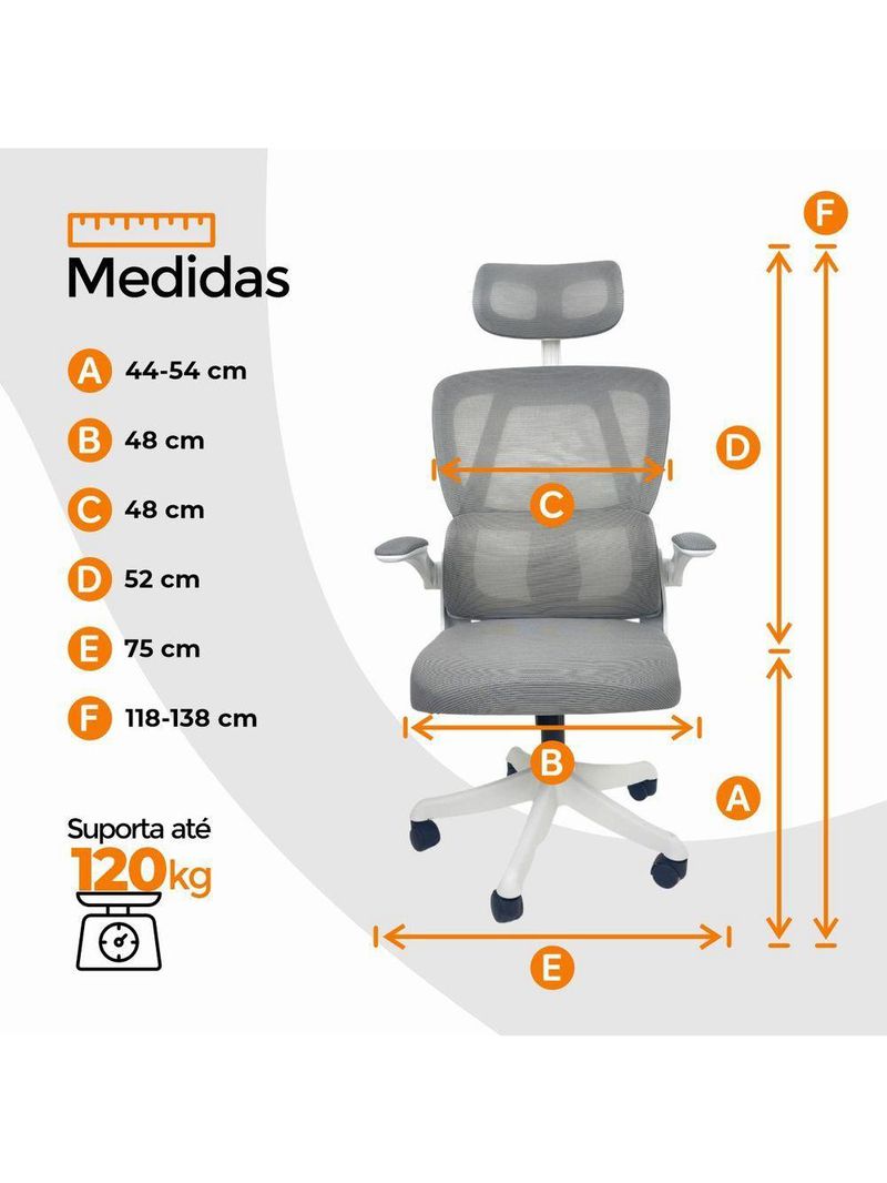 Kit 4 Cadeiras De Escritório Oficial Legacy Cinza