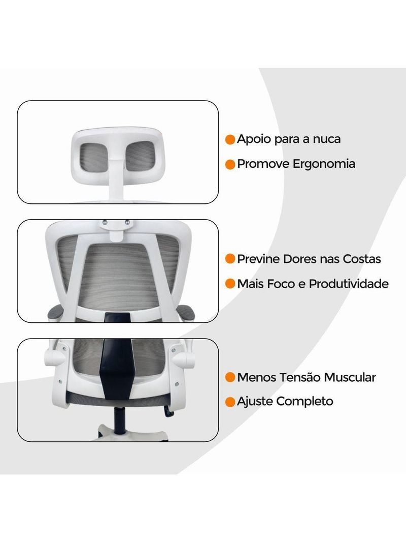 Kit 4 Cadeiras De Escritório Oficial Legacy Cinza