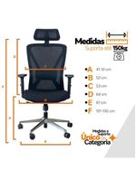Cadeira De Escritório Presidente Ergonômica Oficial Corporativa Work Apoio Nuca