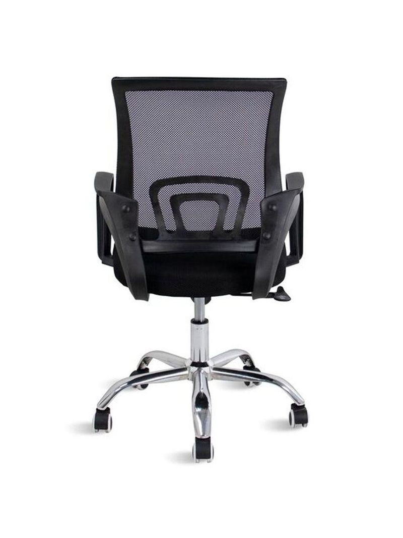 Conjunto 3 Cadeiras Confortavel Para Trabalhar Escritório Diretor Secretaria Clinica - Preto