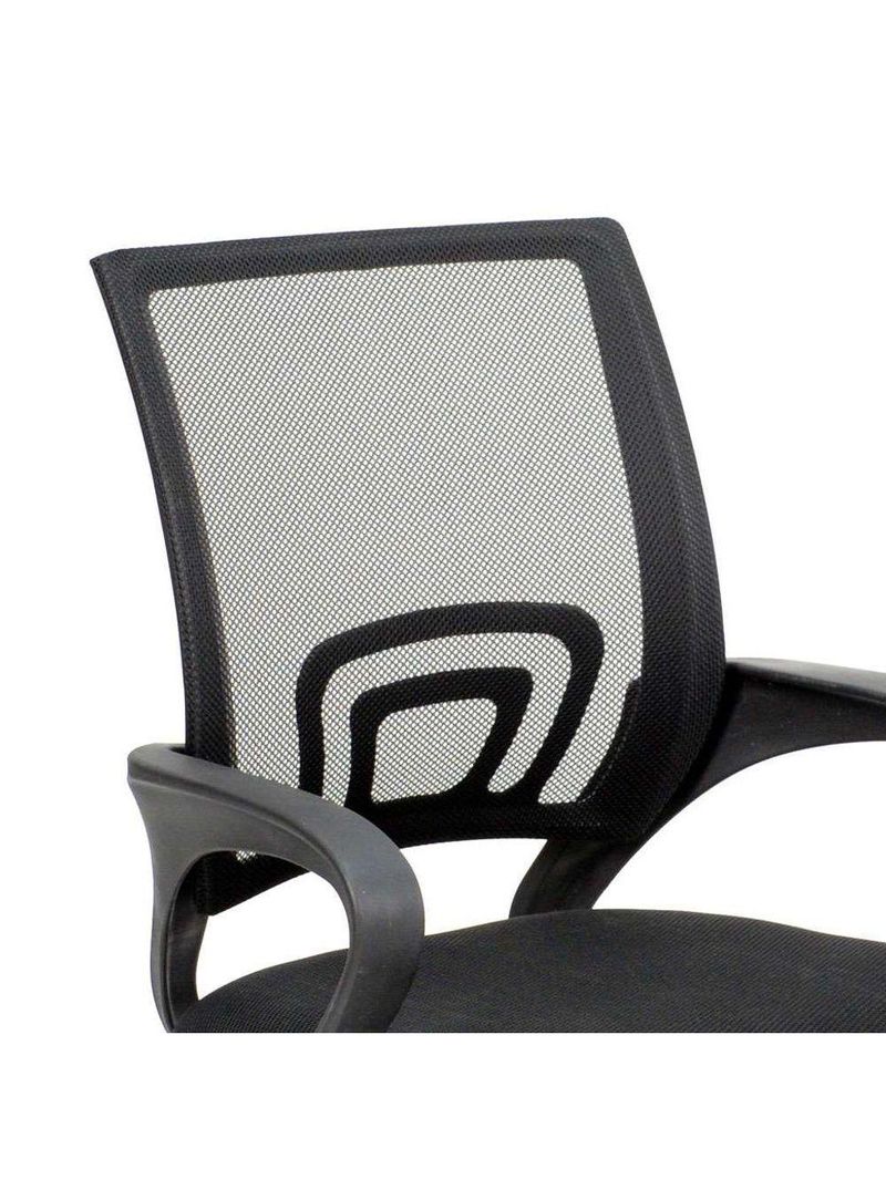 Conjunto 3 Cadeiras Confortavel Para Trabalhar Escritório Diretor Secretaria Clinica - Preto