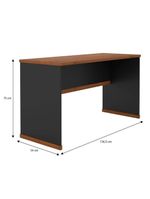 Conjunto Escritório Office Mesa E Buffet Verbena - Vianossa - Preto/ Preto/