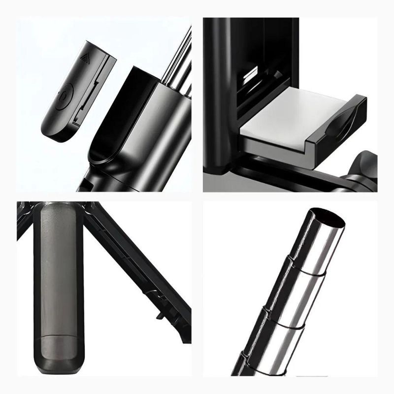 Bastão De Selfie Com Tripé Para Celular Com Controle Tripé Selfie Stick 360° Com Controle Bluetooth