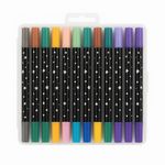 Canetas Para Colorir Com Glitter 2 Pontas Com 48 Cores Vibrantes