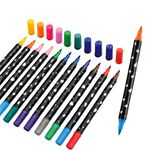 Canetas Para Colorir Com Glitter 2 Pontas Com 48 Cores Vibrantes