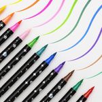 Canetas Para Colorir Com Glitter 2 Pontas Com 48 Cores Vibrantes