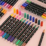 Canetas Para Colorir Com Glitter 2 Pontas Com 48 Cores Vibrantes