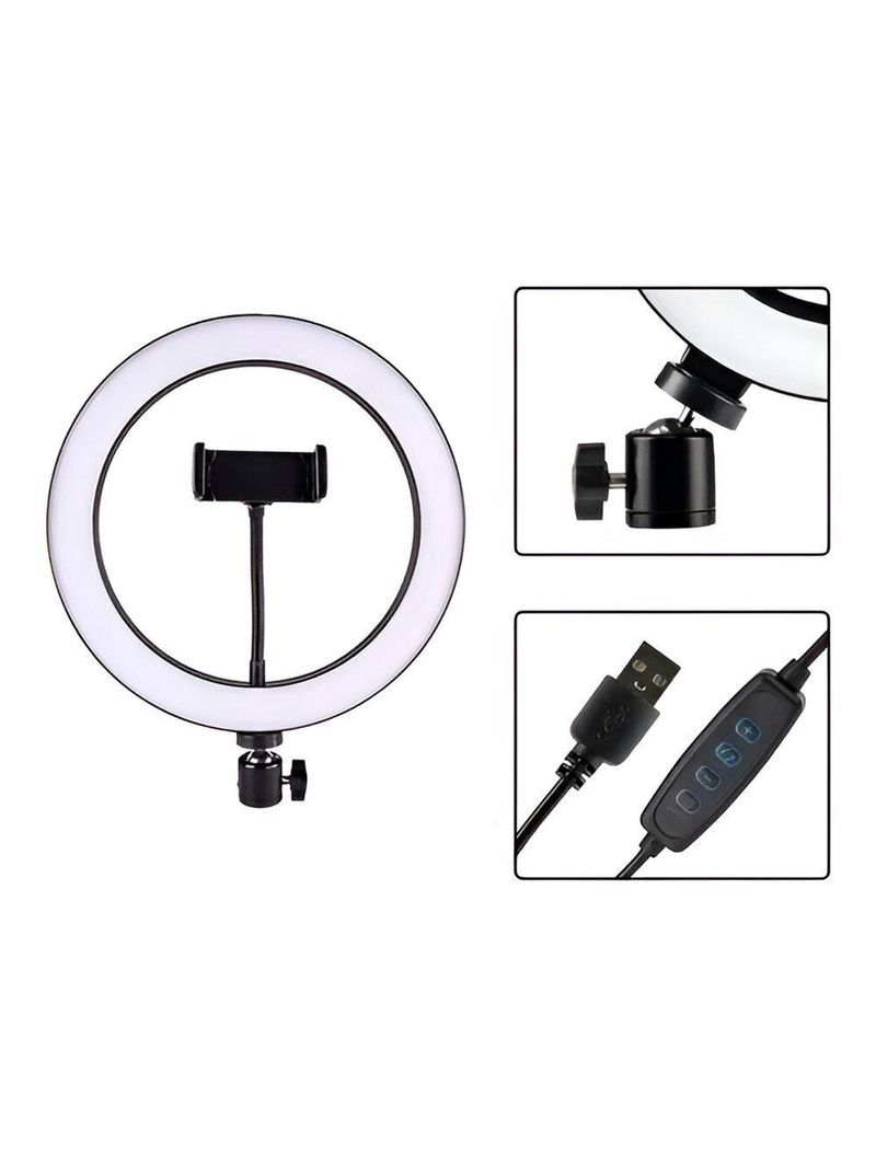 Ring Light Aro 10 Polegadas Com Suporte Led Luz Foto Vídeo
