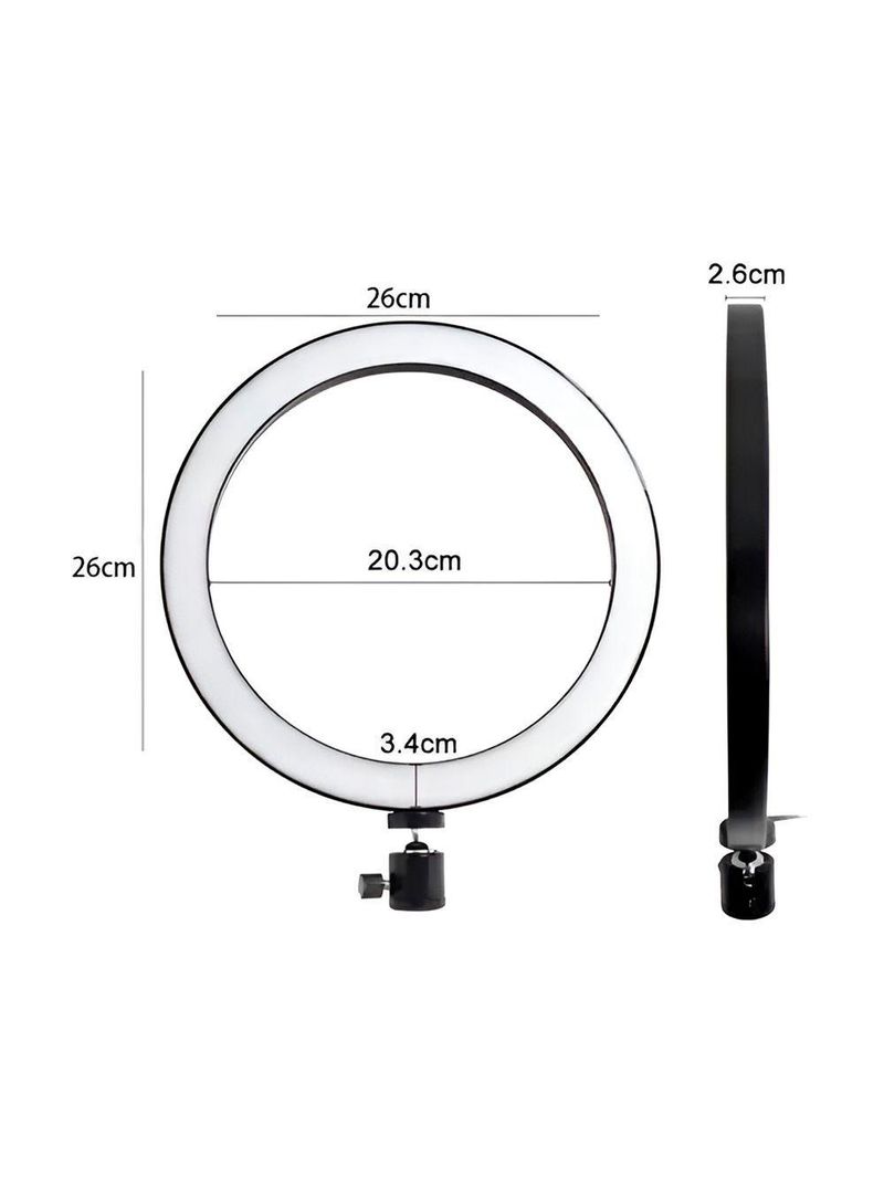 Ring Light Aro 10 Polegadas Com Suporte Led Luz Foto Vídeo