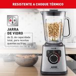 Liquidificador Arno LN93 Ultraforce Pro Inox Jarra de Vidro 2L 1100W 127V
