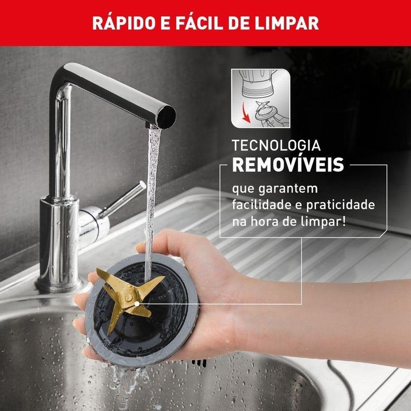 Liquidificador Arno LN93 Ultraforce Pro Inox Jarra de Vidro 2L 1100W 127V