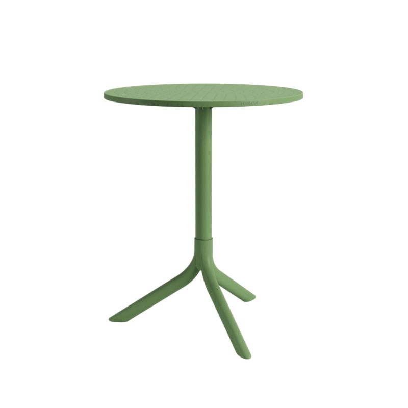 Mesa Redonda Livy Aurah 60x74,5cm Verde Oliva em Polipropileno Plaxmetal