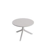 Mesa Redonda de Apoio Livy Aurah 60x43cm Cinza Polipropileno Plaxmetal