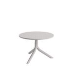 Mesa Redonda de Apoio Livy Aurah 60x43cm Cinza Polipropileno Plaxmetal