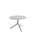Mesa Redonda de Apoio Livy Aurah 60x43cm Cinza Polipropileno Plaxmetal