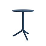 Mesa Redonda Livy Aurah 60x74,5cm Azul Petróleo em Polipropileno Plaxmetal