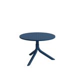 Mesa Redonda de Apoio Livy Aurah 60x43cm Azul Petróleo Polipropileno Plaxmetal