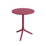 Mesa Redonda Livy Aurah 60x74,5cm Marsala em Polipropileno Plaxmetal