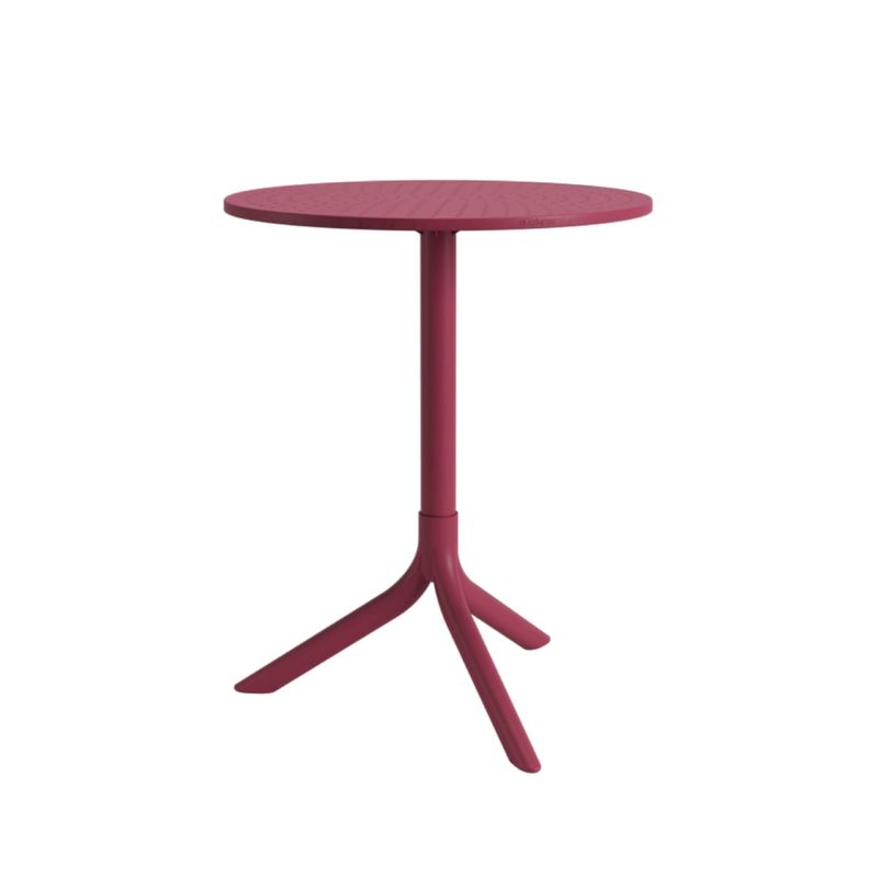 Mesa Redonda Livy Aurah 60x74,5cm Marsala em Polipropileno Plaxmetal