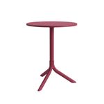 Mesa Redonda Livy Aurah 60x74,5cm Marsala em Polipropileno Plaxmetal