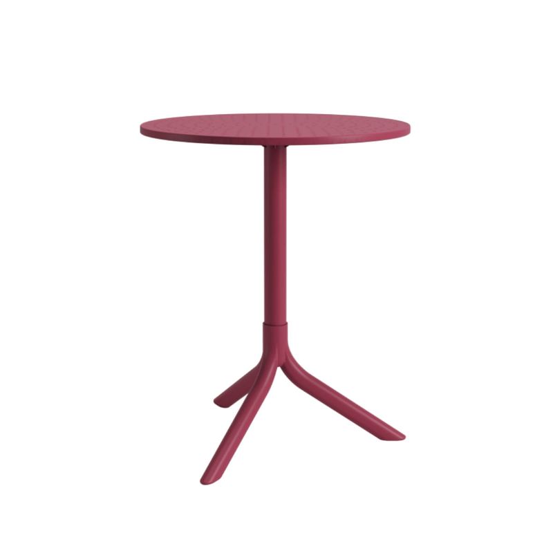 Mesa Redonda Livy Aurah 60x74,5cm Marsala em Polipropileno Plaxmetal