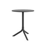 Mesa Redonda Livy Aurah 60x74,5cm Preto em Polipropileno Plaxmetal