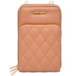 Bolsa Carteira Feminina Com Alça Textura Matelassê Nude