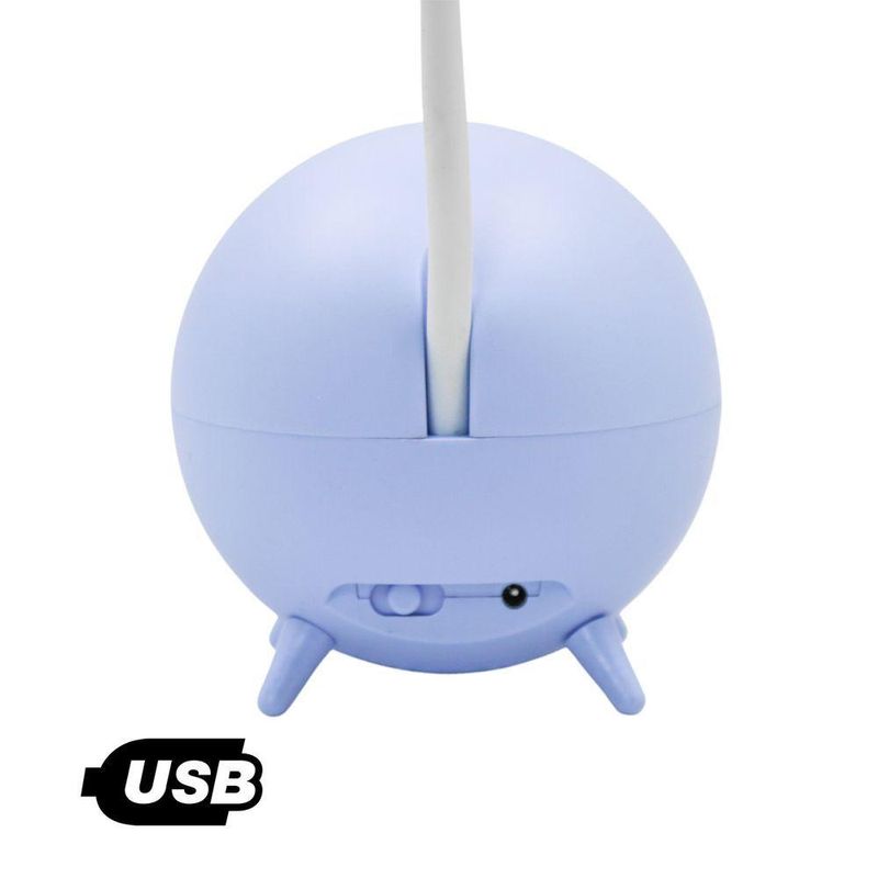 Luminaria De Mesa Decorativa Usb Portatil Articulavel Abajur Para Leitura Estudo Patinho Azul