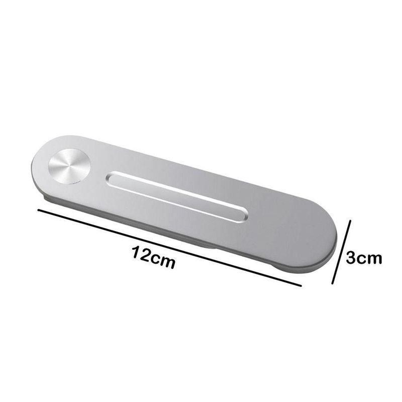 Suporte Universal Celular Clipe Magico Notebook Liga De Aluminio Prata