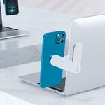 Suporte Universal Celular Clipe Magico Notebook Liga De Aluminio Prata