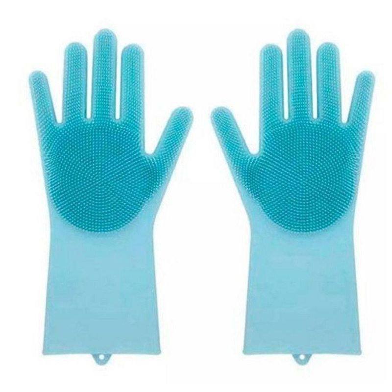 Luva Esponja Multiuso Silicone Lava Louça Antibacteriana -  Substitui Esponja E Evita Germes