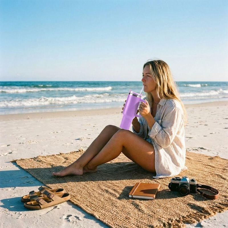 Copo Térmico 1200ml – Mantém Bebidas Quentes E Geladas Por Horas - Branco