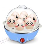 Cozedor Eletrico A Vapor Ovos Egg Cooker |  Fácil De Usar, Lavar E Transportar  - Azul