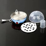 Cozedor Eletrico A Vapor Ovos Egg Cooker |  Fácil De Usar, Lavar E Transportar  - Azul