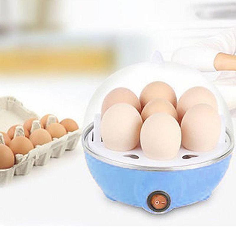 Cozedor Eletrico A Vapor Ovos Egg Cooker |  Fácil De Usar, Lavar E Transportar  - Azul