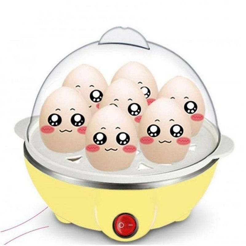 Cozedor Eletrico A Vapor Ovos Egg Cooker Amarelo - Ovos No Ponto Perfeito, De Mole A Bem Cozido
